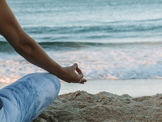 Beach yoga
